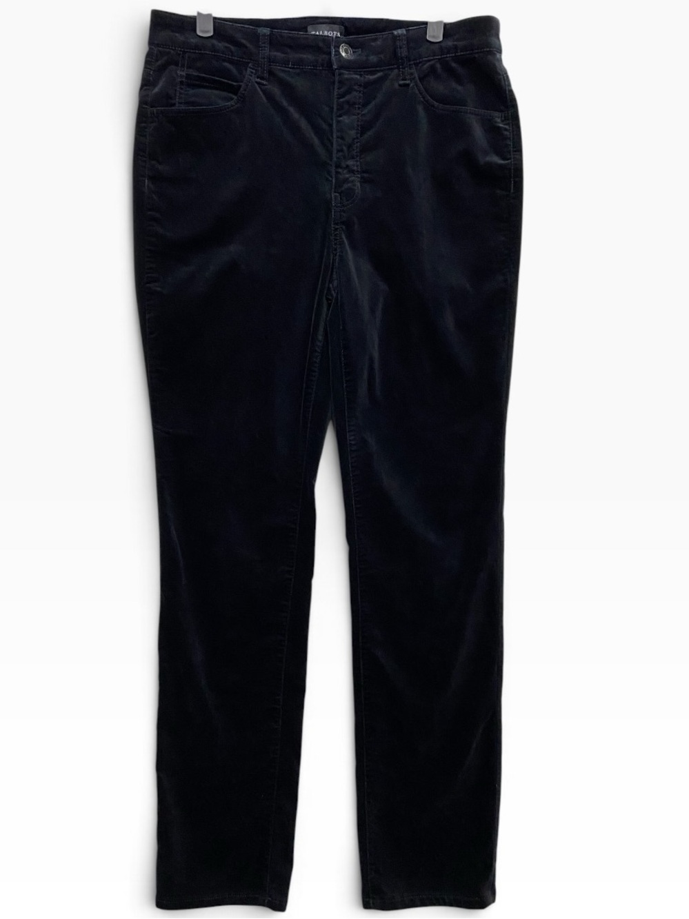 TALBOTS Velveteen Black Straight Leg Stretch Pants - Women’s 6